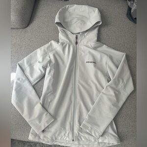 Patagonia women’s Full Zip Light Hooded Jacket Sz Med gray Perfect for Fall!